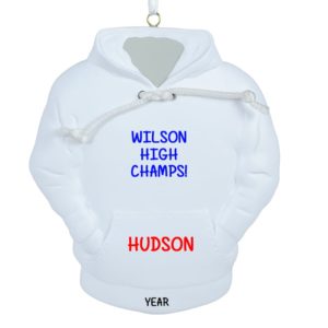 Image of High School Hoodie Personalized Christmas Ornament