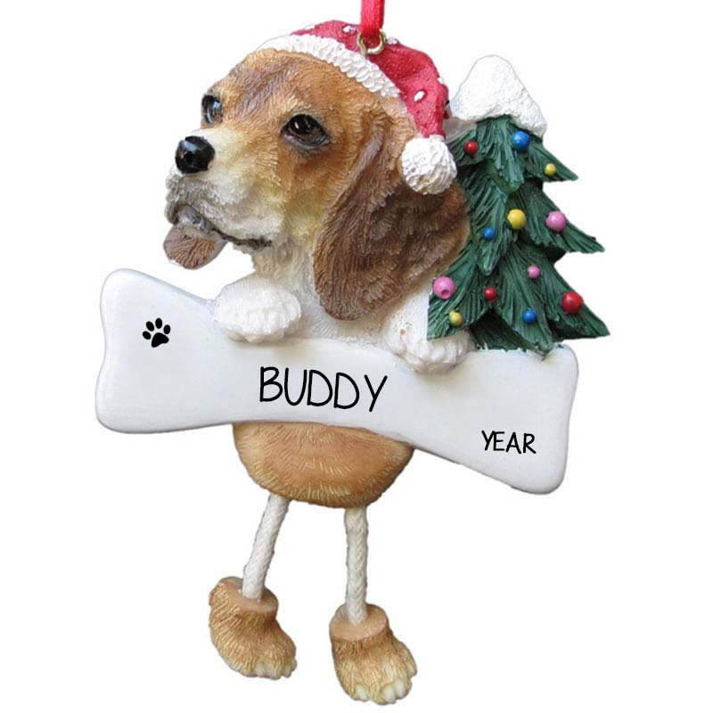 Whimsical Holiday Dog Ornament 