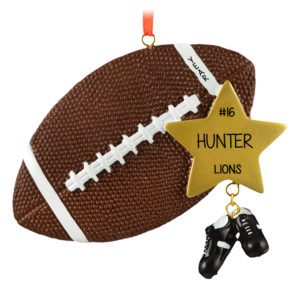 Image of Football With Dangling Cleats Two-Sided Ornament