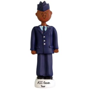 Image of AIR FORCE MALE Military Personalized Ornament AFRICAN AMERICAN