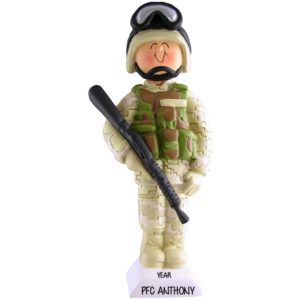 Image of ARMY MALE Soldier In Fatigues Ornament