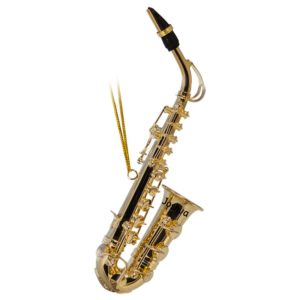 Image of SAXOPHONE Brass Instrument Personalized Ornament