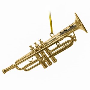 Image of Brass TRUMPET Instrument Band Christmas Ornament