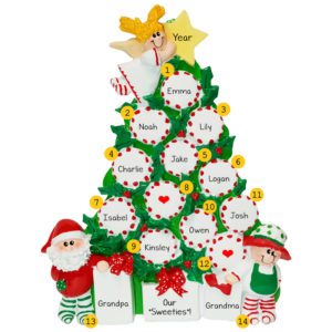 Image of Personalized Peppermint Tree Many Names Tabletop Decoration