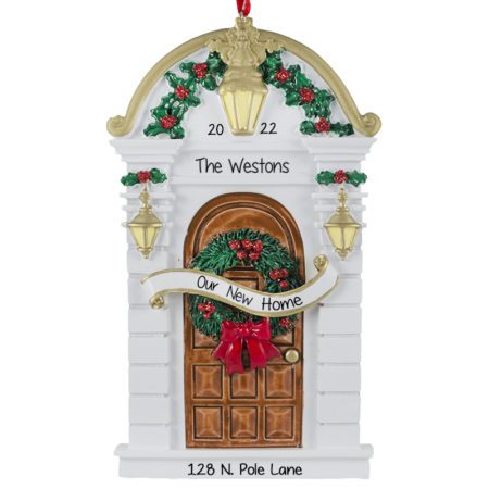 New Home BROWN Front Door Christmas Ornament | Personalized Ornaments ...