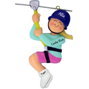 Zipline FEMALE Handle Bar BLUE Helmet Personalized BLONDE