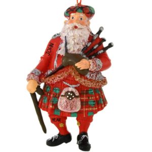 Image of Scottish Santa Claus With Bagpipes Ornament