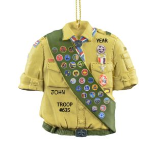 Image of Personalized 3-D Boy Scout Shirt With SASH Ornament