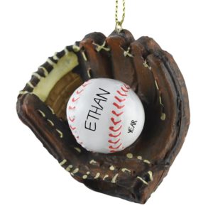 Image of Baseball Glove & Baseball 3- Dimensional Ornament