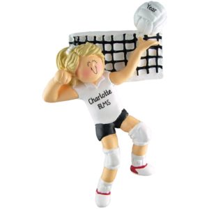 Image of Volleyball Player Net And Ball Ornament FEMALE BLONDE