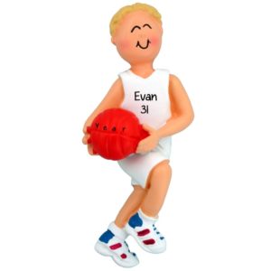 Image of Basketball MALE Player Personalized Ornament BLONDE