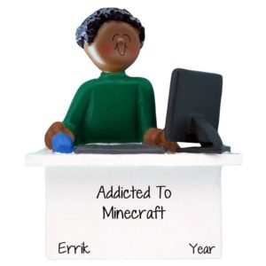 Image of Personalized Computer Ornament For AFRICAN AMERICAN MALE
