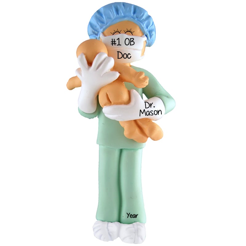 Personalized FEMALE OBSTETRICIAN/MIDWIFE Christmas Ornament EYELASHES ...