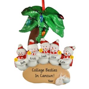 Image of Personalized 5 Friends Trip  Ornament