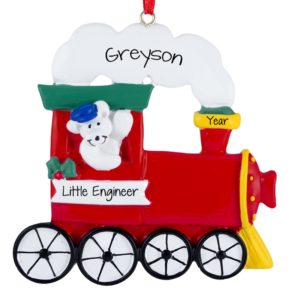 Image of Christmas Ornament For Little Boy Train Polar Bear