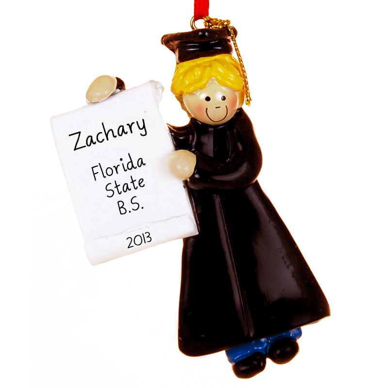 Girl Christmas Ornament Personalized Graduation Gown Boy