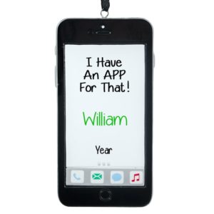 Image of iPhone Or Smart Phone Personalized Christmas Ornament