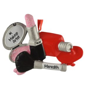 Make Up Artist Personalized Christmas Ornament