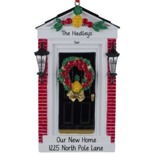 Image of Our New Home BLACK Door Christmas Ornament