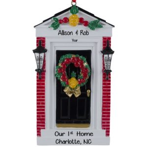 Image of Our First Home BLACK Door Christmas Ornament