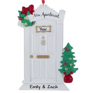 Image of New Apartment WHITE Door Christmas Ornament