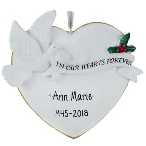 Image of Memorial In Our Hearts Forever Personalized Ornament