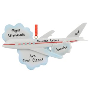 Image of Flight Attendants Are 1st Class Airplane Ornament