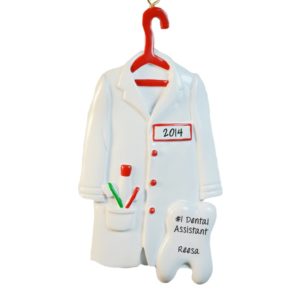 Image of Personalized Dental Assistant Lab Coat & Tooth Ornament