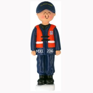 Image of MALE COAST GUARD Armed Forces Christmas Ornament