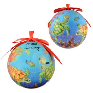 Image of Sea Turtle Reef Ball Non-Breakable Ball Ornament