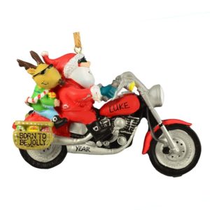 Image of Santa & DEER Harley Motorcycle Personalized Ornament