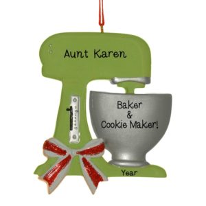 Image of GREEN Stand Mixer Baker And Cookie Maker Ornament
