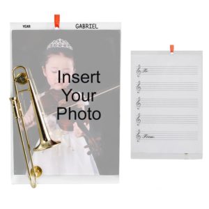 Image of Personalized TROMBONE Picture Frame Hanging Ornament
