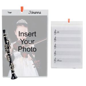 Image of Personalized CLARINET Picture Frame Hanging Ornament