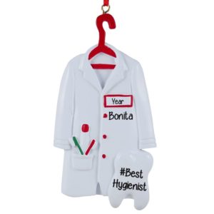 Image of Dental Hygienist White Coat & Tooth Ornament