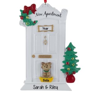 Image of New Apartment Front Door With Cat Personalized Ornament