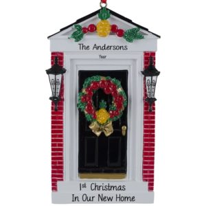Image of First Christmas In Our New Home BLACK Door Ornament