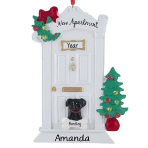 Image of New Apartment Front Door With Dog Personalized Ornament