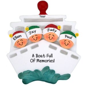 Image of Two Couples On Cruise Ship Personalized Ornament