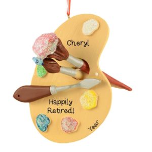 Retired And Painting Personalized Ornament