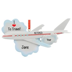 Image of Retired Traveler Airplane Ornament