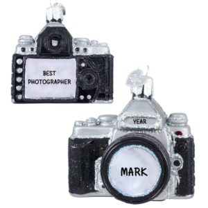 Image of Best Photographer GLASS Camera Personalized Ornament