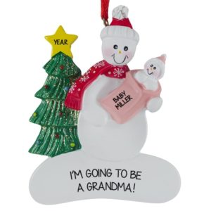 Image of I'm Going To Be A Grandma Baby Girl Ornament