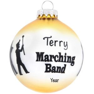 Image of Personalized Marching Band Silhouettes Glass Ball Ornament