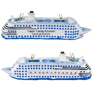 Image of Personalized Family Reunion Celebration 3D Cruise Ship Ornament