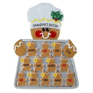 Image of Gingerbread Lady Grandma 8 Grandkids TABLE TOP DECORATION Easel Back
