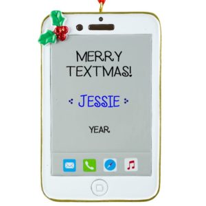 Image of Merry TEXTMAS iPhone / Smart Phone Personalized Ornament