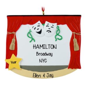 Image of Personalized Theatre On Broadway Stage Curtains Ornament