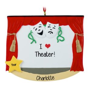 Image of I LOVE Theater Shows Stage With Curtains Ornament
