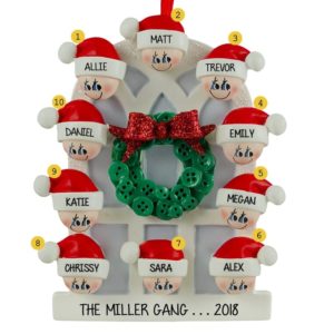 Image of Family Or Group Of 10 Christmas Window Ornament